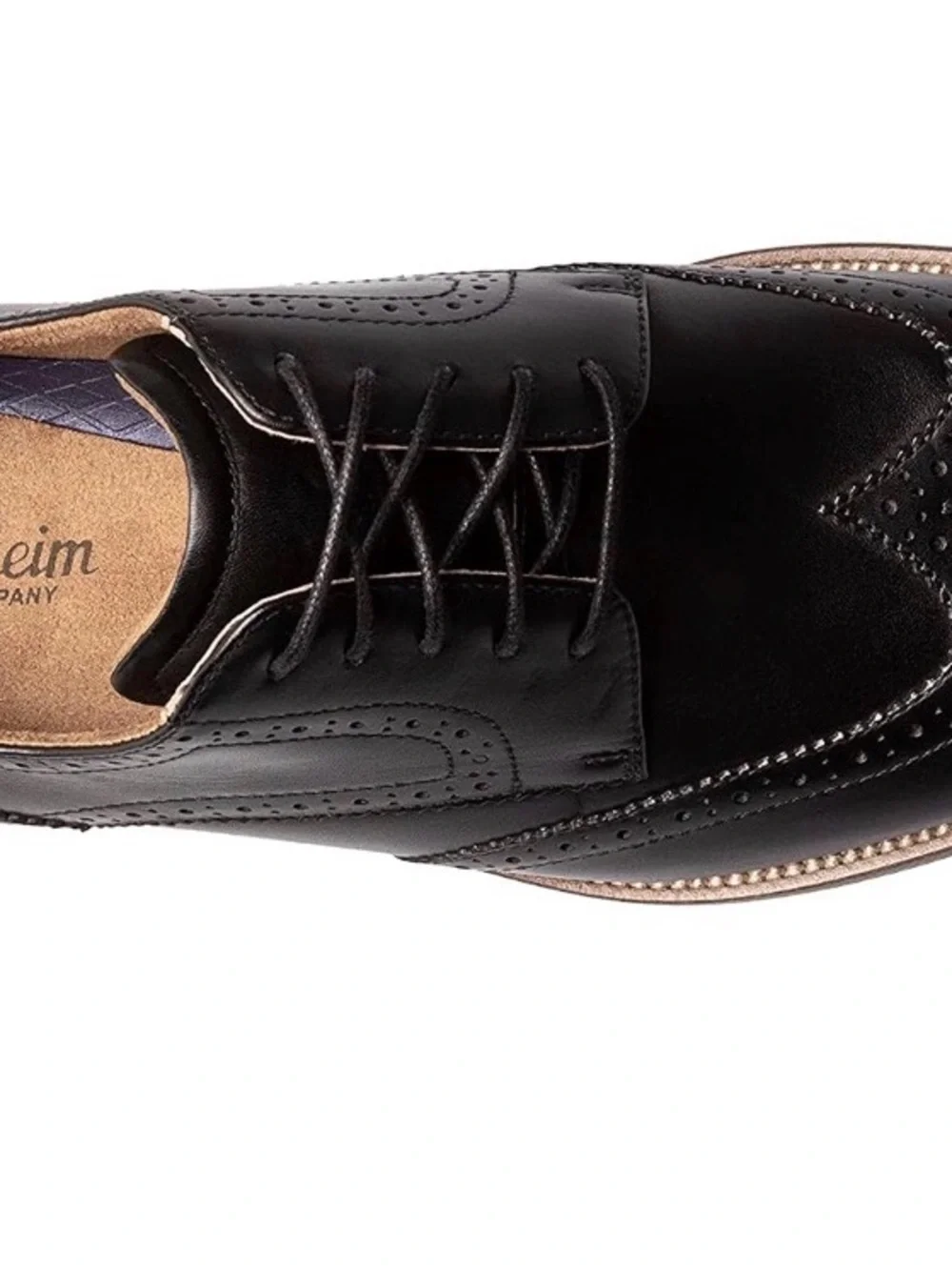 Florsheim Men’s Black Leather Wingtip Brogue Derby Oxfords Sz 8.5 M Dress Shoes